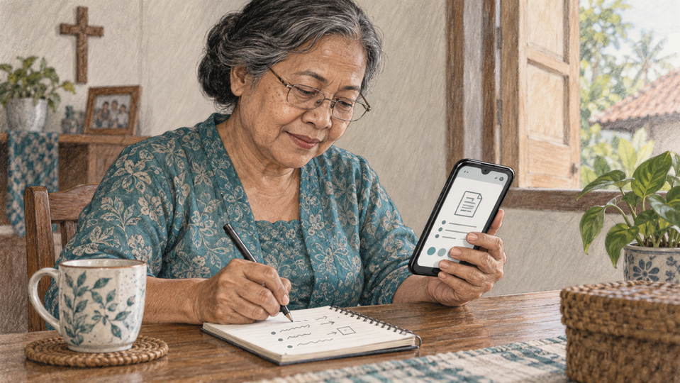Coba sesuai petunjuk dan catat hasil pada kertas milik sendiri.